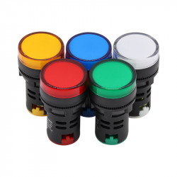 Power signal light, LED warning reminder, running Highlight indicator lamp size 22MM 220V  