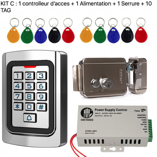 Kit de système de contrôle d'accès de porte K10-C