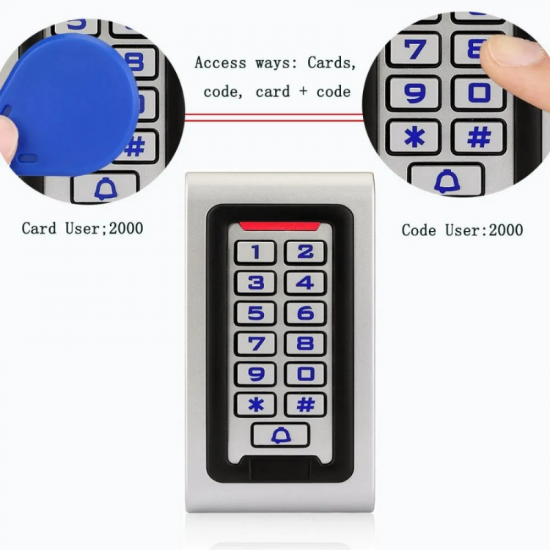 clavier de contrôle d'accès autonome étanche en métal S4A S601EM 