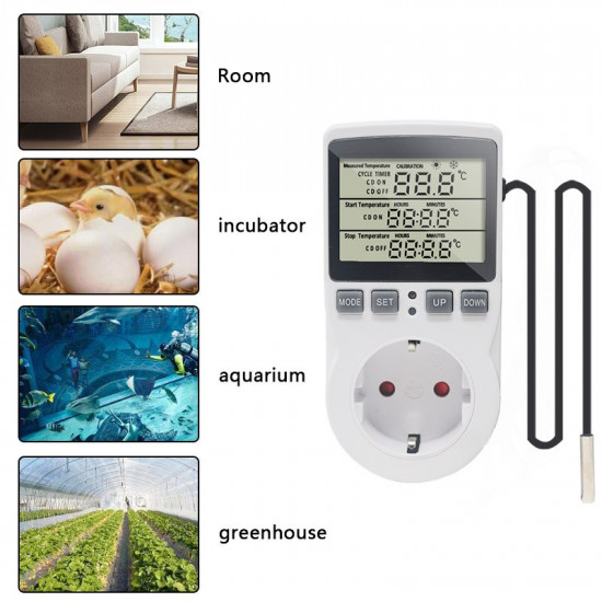 Digital Thermostat Socket Temperature Controller 16A 220V Ketotek KT3100 Digital Thermostat Socket Temperature Controller 16A 220V Ketotek KT3100