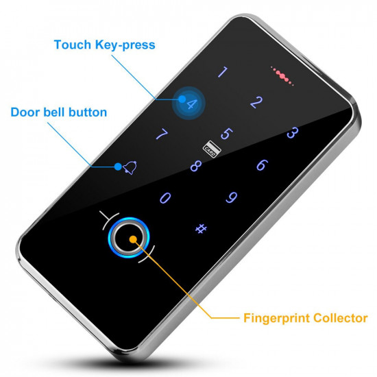 Set of Door Access Control System Kit Biometrics IP68  Keypad 13.56 MHZ + Power Supply + Electric Lock  Door Locks for Home SES-1003