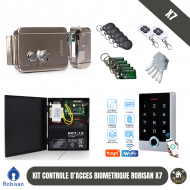 Kit de contrôle d'accès Biométrique connecté avec empreinte ROBISAN X7-Crypto Kit de contrôle d'accès Biométrique connecté avec empreinte ROBISAN X7-Crypto