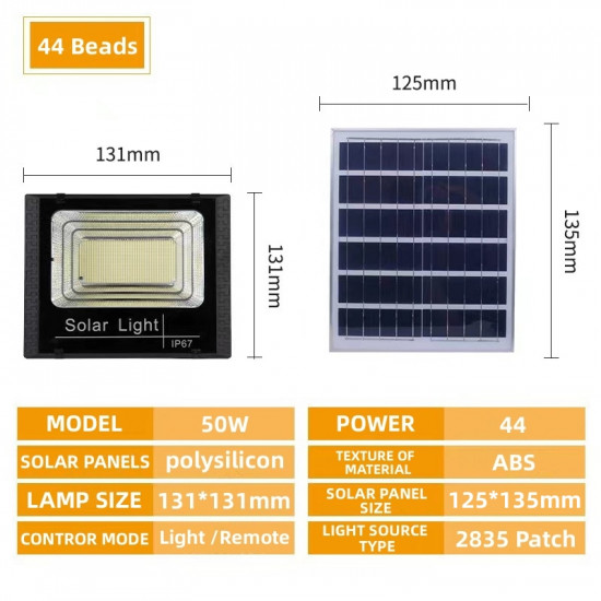 50W IP67 waterproof outdoor solar floodlight 50W IP67 waterproof outdoor solar floodlight