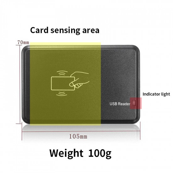 IC Card Reader RFID Reader 14443 A 13.56 KHz 