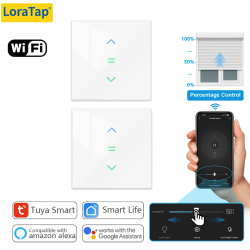 Interrupteur Volet Roulant tactile intelligent wifi tuya Blanc  Interrupteur Volet Roulant tactile intelligent wifi tuya Blanc