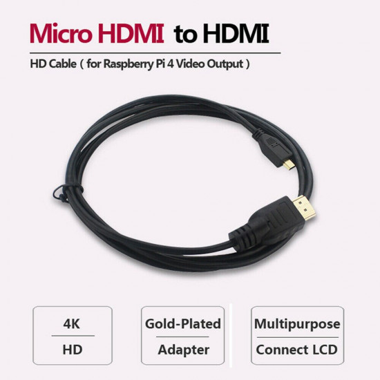 Micro HDMI to HDMI Cable 1.5M 