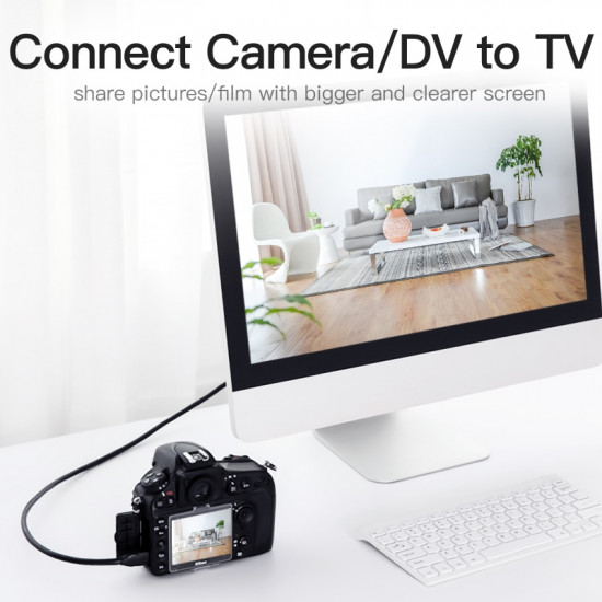 Mini HDMI to HDMI Cable Gold Plated 1080P Mini HDMI Cable 1.5M
