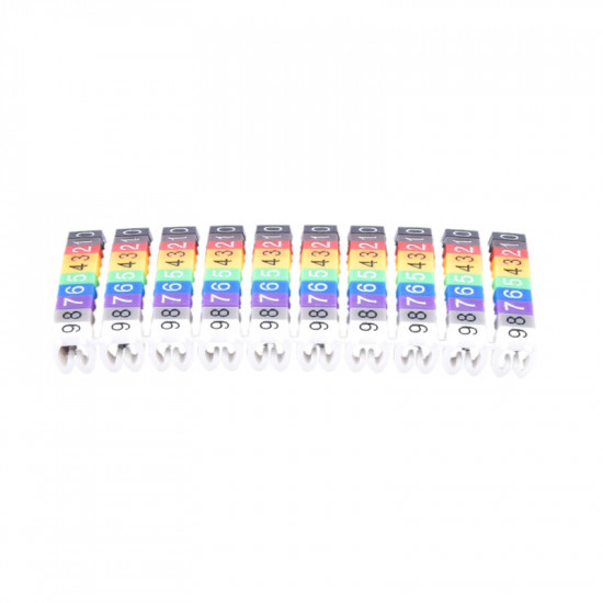 Marqueur de câble Ethernet à Clip Type M CAT 6, Lot  de 100 Pcs KCM 1.5MM