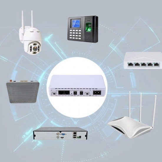 5V/9V/12V/15/24V 10000mAh 18W Mini UPS Backup Battery for Router, Modem, Security Camera 5V/9V/12V/15/24V 10000mAh 18W Mini UPS Backup Battery for Router, Modem, Security Camera