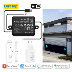 Ouvre Porte garage sans fils avec capteur ouvertrure Rf Compatible ave Tuya  LORATAP GDC311WQ1-V2 Ouvre Porte garage sans fils avec capteur ouvertrure Rf Compatible ave Tuya  LORATAP GDC311WQ1-V2