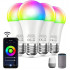Pack de 4 lampes connécté  9W RGBW tuya compatible avec Alexa et google home