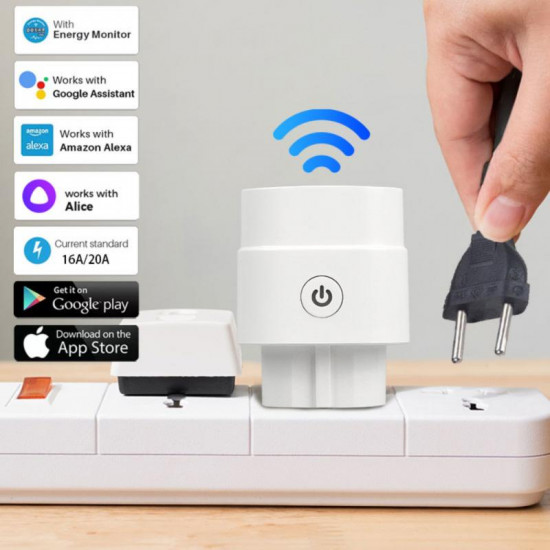 Smart Plug Wireless Remote Control Timer Socket 16A 220V WiFi EU Smart Plug Wireless Remote Control Timer Socket 16A 220V WiFi EU
