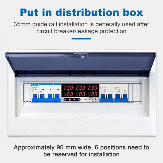 Protecteur de courant de tension triphasé Bms electric BDR1-4P 63A