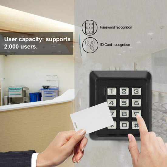 125KHZ RFID Door Opener Password Card Reader Wiegand 26 Security Access System Standalone R30EM 125KHZ RFID Door Opener Password Card Reader Wiegand 26 Security Access System Standalone R30EM