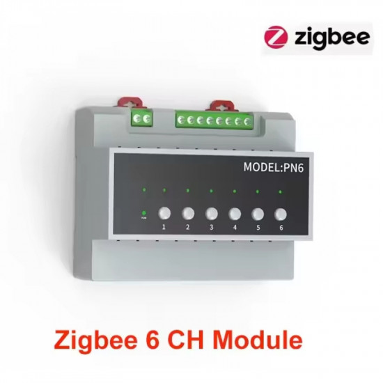  Module de contrôle à distance RCU ZIGBEE intelligent tuya à 6 boutons avec entrée RJ45 compatible Alexa