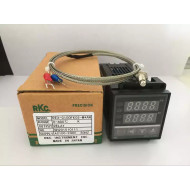 Dual Digital RKC PID Temperature Controller REX-C100 with K thermocouple, Relay Output / SSR output