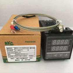 Dual Digital RKC PID Temperature Controller REX-C100 with K thermocouple, Relay Output / SSR output