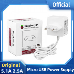 Câble d'alimentation micro USB  12.5W, 5.1V, 2,5 A pour Raspberry Pi, prise EU Câble d'alimentation micro USB  12.5W, 5.1V, 2,5 A pour Raspberry Pi, prise EU