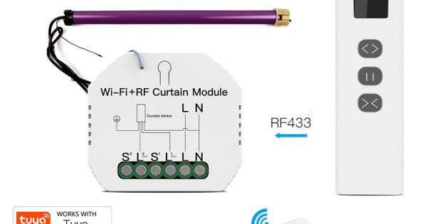 Commutateur de rideau intelligent WIFI+RF, pour moteur de volet roulant ...