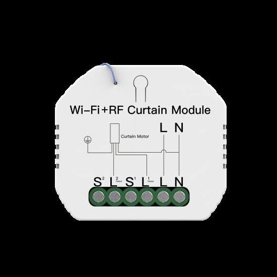 WiFi RF Smart Curtain Module Switch for Electric Roller Shutter Motor Tuya Wireless with Remote Control WiFi RF Smart Curtain Module Switch for Electric Roller Shutter Motor Tuya Wireless with Remote Control