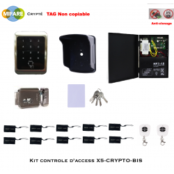 Kit control d'acces tecnologie mifare crypto avec Tag epoxy non copiable ROBISN X5CRYPTO-Bis ( Avec compartiement Batterie ) Kit control d'acces tecnologie mifare crypto avec Tag epoxy non copiable ROBISN X5CRYPTO-Bis ( Avec compartiement Batterie )