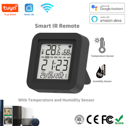 Universal IR Remote S09-24H tuya Temperature Humidity Sensor for Air Conditioner TV AC Works with Alexa,Google Home