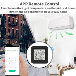  Universal IR Remote S09-24H tuya Temperature Humidity Sensor for Air Conditioner TV AC Works with Alexa,Google Home
