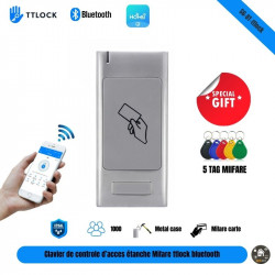 Mini contrôle d'accès intelligent application TTLock Bluetooth étanche IP66 S6-BLE avec 5TAG Mifare