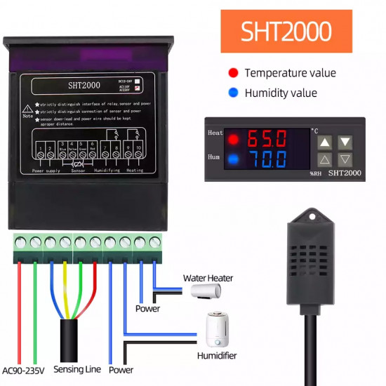 Régulateur température et humidité SHT2000 