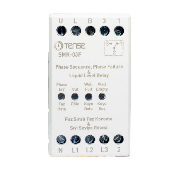 TENSE SMK-03F PHASE FAILURE WITH LIQUID LEVEL CONTROLER RELAY (3 phase) TENSE SMK-03F PHASE FAILURE WITH LIQUID LEVEL CONTROLER RELAY (3 phase)