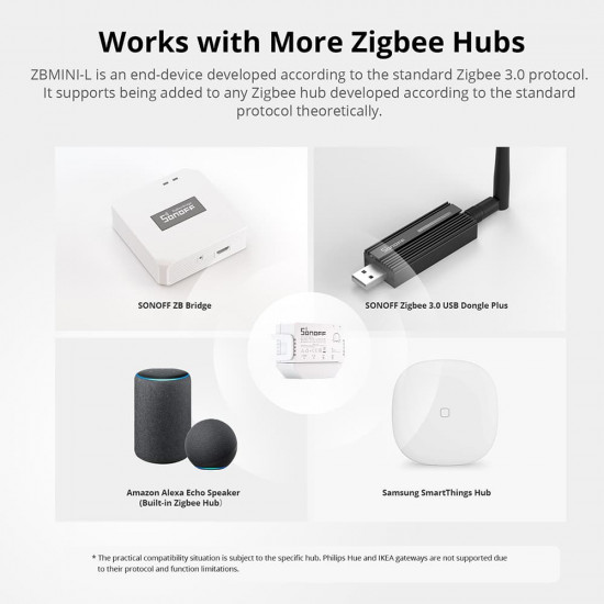 SONOFF ZBMINI-L interrupteur intelligent Zigbee sans fils neutre SONOFF ZBMINI-L interrupteur intelligent Zigbee sans fils neutre
