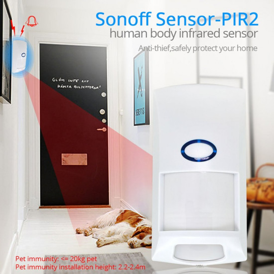 DETECTEUR DE  MOUVEMENT PIR  RF SONOFF PIR2 433Mhz