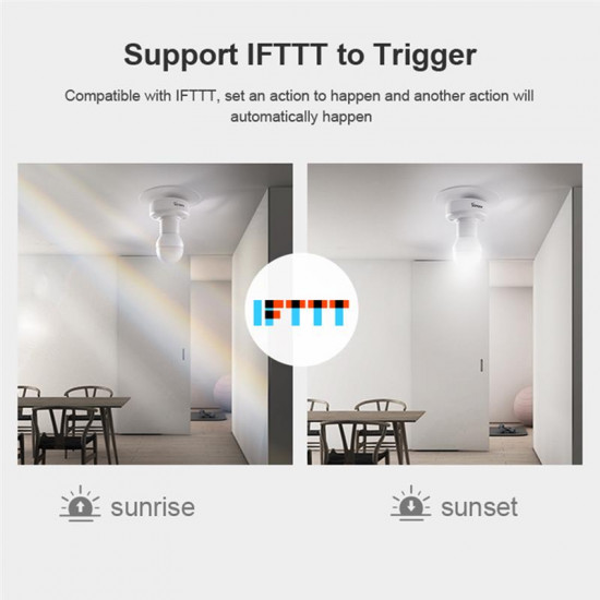 SONOFF SLAMPHER R2 SUPPORT D'AMPOULE E27 WIFI INTELLIGENT SONOFF SLAMPHER R2 SUPPORT D'AMPOULE E27 WIFI INTELLIGENT