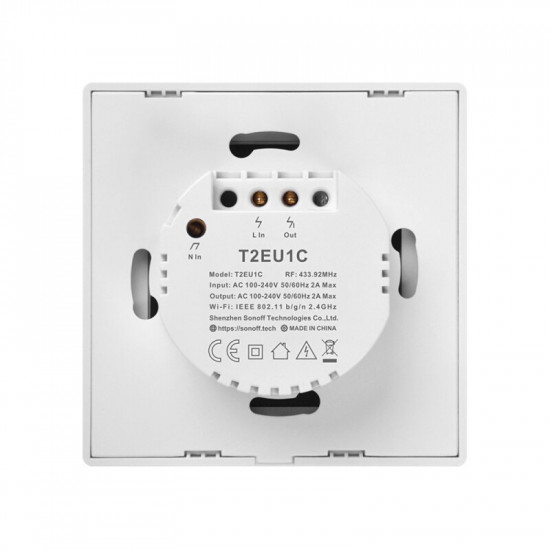 SONOFF T2 EU 1 VOIE INTERRUPTEUR TACTILE INTELLIGENT 