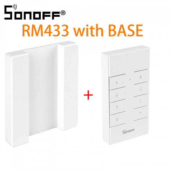 Télécommande RF SONOFF RM433 RSafe33 433MHz avec base pour contrôle TX Series/D1/4CH Pro R3/RF Switch Télécommande RF SONOFF RM433 RSafe33 433MHz avec base pour contrôle TX Series/D1/4CH Pro R3/RF Switch