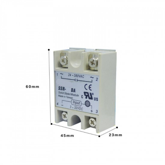 SSR-60DA MODULE DE RELAIS À SEMI-CONDUCTEURS 60A 3-32V DC 24-380V