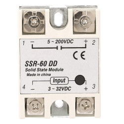 Relais statique à semi conducteur SSR 60A DD 3-32V DC 50-200V DC Relais statique à semi conducteur SSR 60A DD 3-32V DC 50-200V DC
