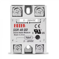 Relais statique à semi conducteur SSR 40A DD 3-32V DC 50-200V DC Relais statique à semi conducteur SSR 40A DD 3-32V DC 50-200V DC