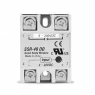 Relais statique à semi conducteur SSR 40A DD 3-32V DC 50-200V DC