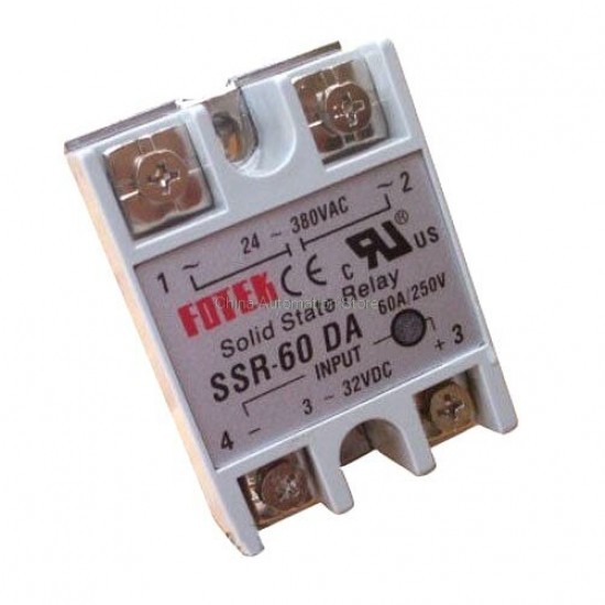 SSR-60DA MODULE DE RELAIS À SEMI-CONDUCTEURS 60A 3-32V DC 24-380V