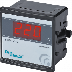 Samwha-Dsp SDM-V Digital Voltmeter, Slim Compact, LED Panel Meter