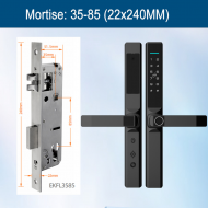 Serrure intélligente biométrique Pour porte aluminium et PVC mince application Ttlock LS-L106 (X32)
