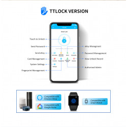 Serrure Biométrique Intelligent Bluetooth TTlock ROBISAN X29 ( Deverrouillage Par Empreinte , Code , App , Clée et TAG Mifare ) Serrure Biométrique Intelligent Bluetooth TTlock ROBISAN X29 ( Deverrouillage Par Empreinte , Code , App , Clée et TAG Mifare )