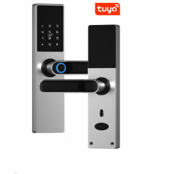 Serrure De Porte Electronique WiFi Intelligente à Empreinte 520-Tuya-Silver Serrure De Porte Electronique WiFi Intelligente à Empreinte 520-Tuya-Silver