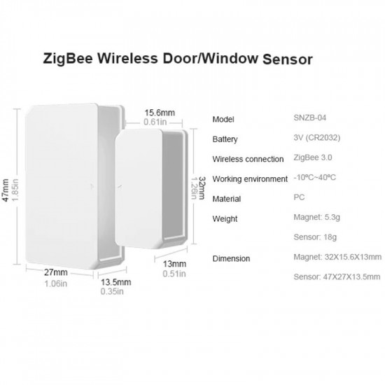 Détecteur d'ouverture/fermeture de porte et fenetre wifi sonoff DW2 ewelink 