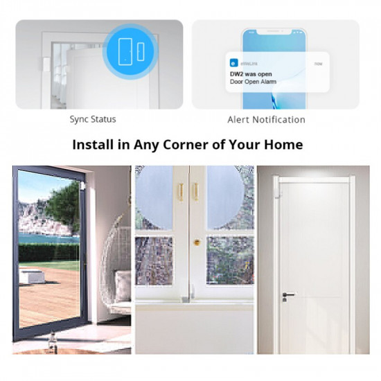 Door and window opening/closing detector wifi sonoff DW2 ewelink Door and window opening/closing detector wifi sonoff DW2 ewelink