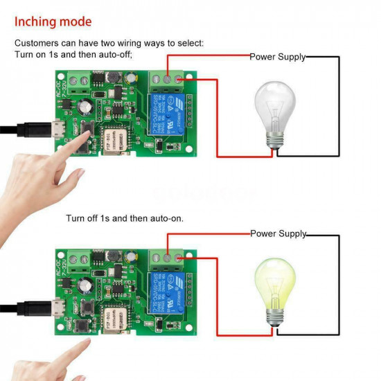 interrupteur intelligent WiFi 5V-32V  autobloquant SONOFF