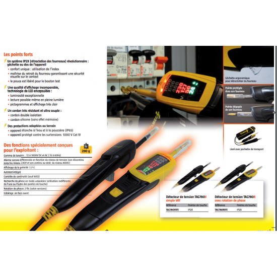 VOLTAGE DETECTOR (V.A.T) BT IP2X FAMECA TAG780 VOLTAGE DETECTOR (V.A.T) BT IP2X FAMECA TAG780