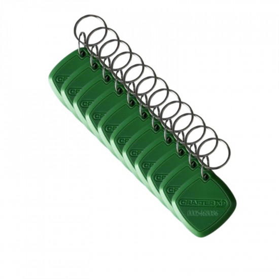 TAG Porte clés RFID 125Khz crafter couleur vert ( avec numero de série imprimé) TAG Porte clés RFID 125Khz crafter couleur vert ( avec numero de série imprimé)