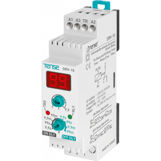 TENSE DRV-10 ON & OFF Delay Digital Timer (with Trigger) TENSE DRV-10 ON & OFF Delay Digital Timer (with Trigger)